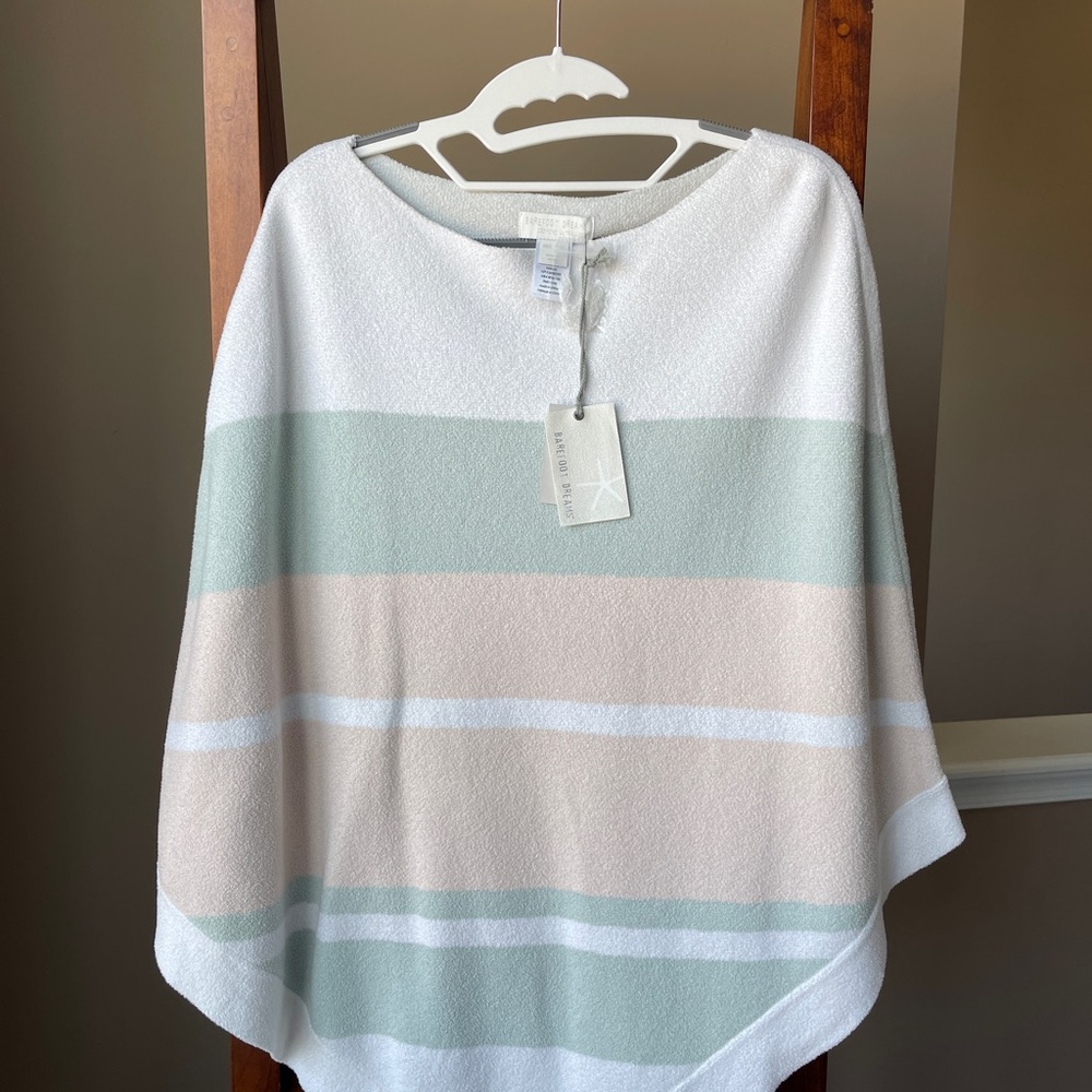 NEW with TAGS Barefoot Dreams Multi Stripe Poncho